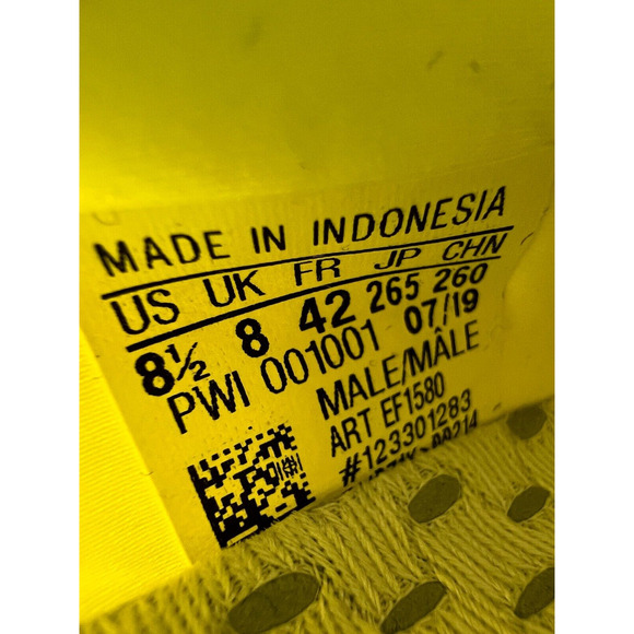 adidas Men's Senseboost GO Running Shoes Neon/Yellow Sneakers EF1580 Size 8.5 - Picture 4 of 13